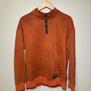 SHEIN Men's Rust Zip-Up Sweater